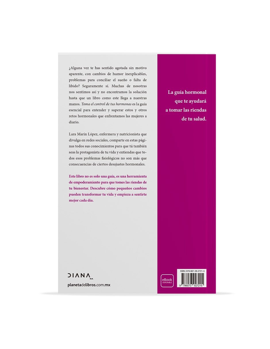 Libro Toma el Control de tus Hormonas de Lara Marín López 2