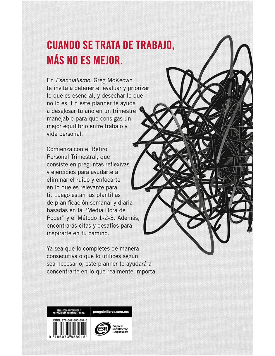 Libro Esencialismo: El Planner de Greg Mckeown 2