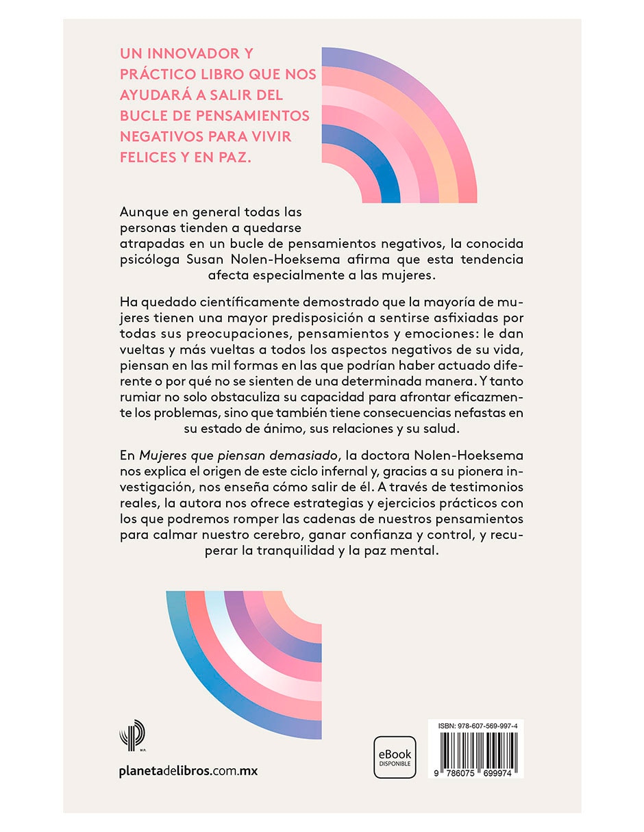 Libro Mujeres que piensan demasiado de Susan Nolen-Hoeksema 2