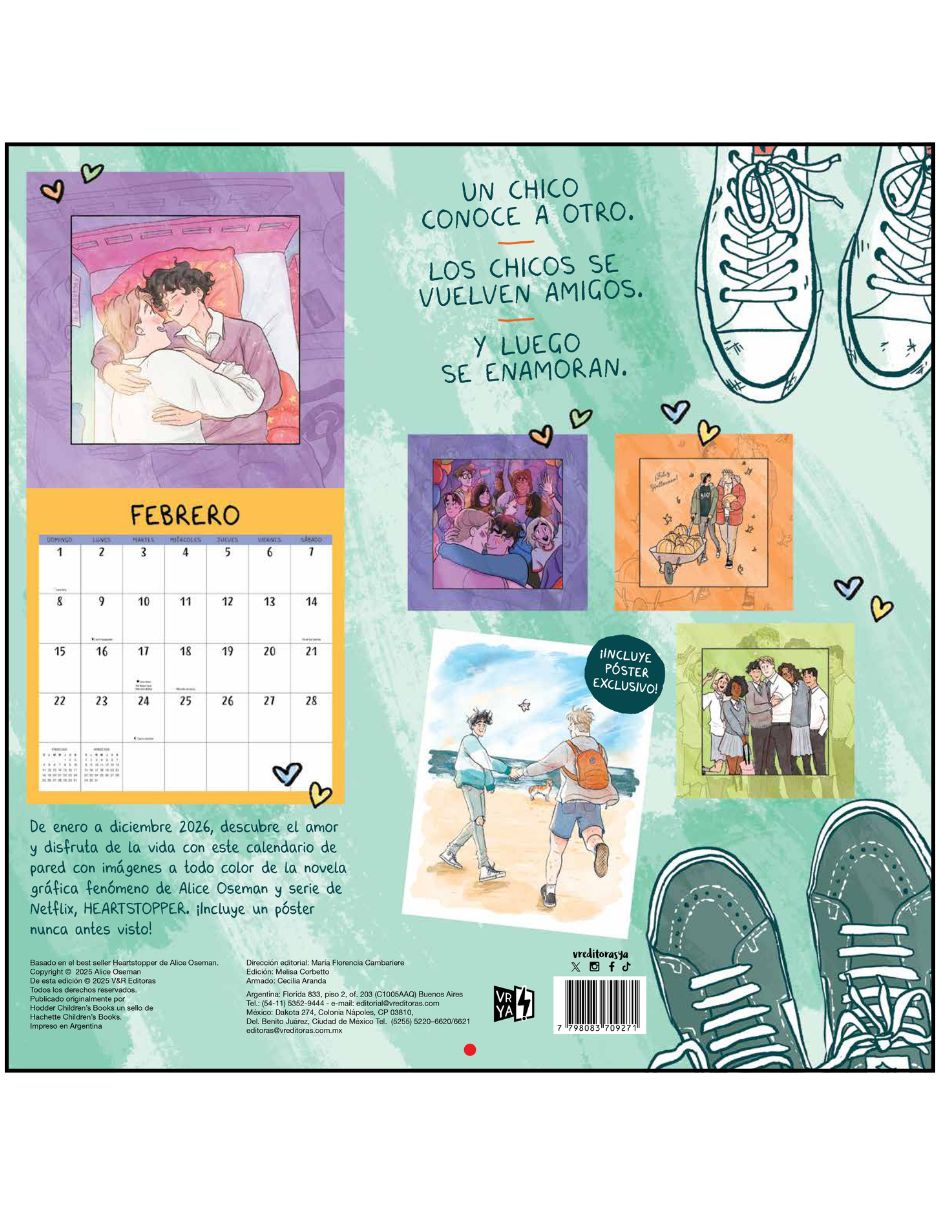 Agenda calendario Heartstopper 2026 2