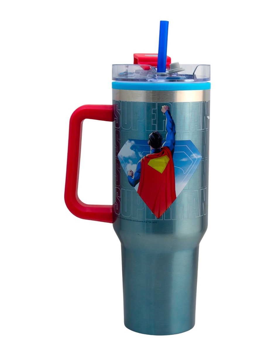 Termo de acero inoxidable Superman con tapa rosca 1.2 L Termo de acero inoxidable Superman con tapa rosca 1.2 L