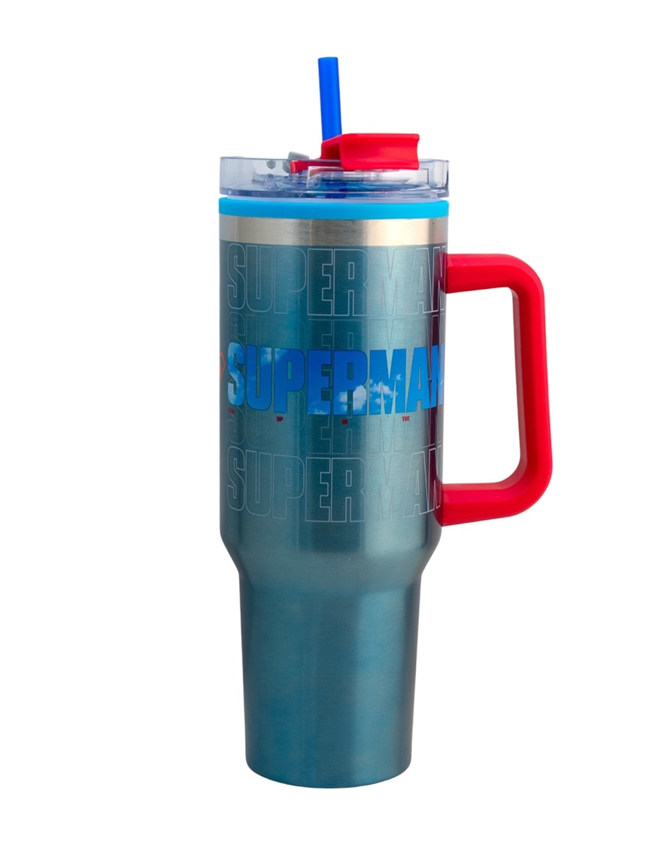 Termo de acero inoxidable Superman con tapa rosca 1.2 L 2