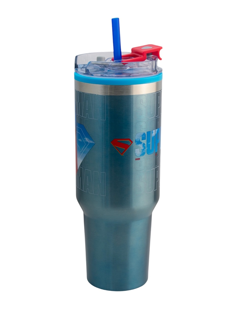 Termo de acero inoxidable Superman con tapa rosca 1.2 L 4