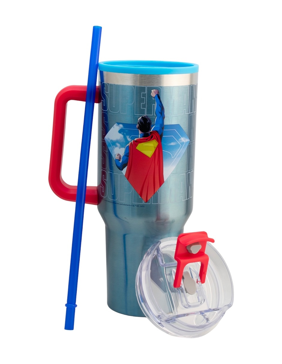 Termo de acero inoxidable Superman con tapa rosca 1.2 L 5