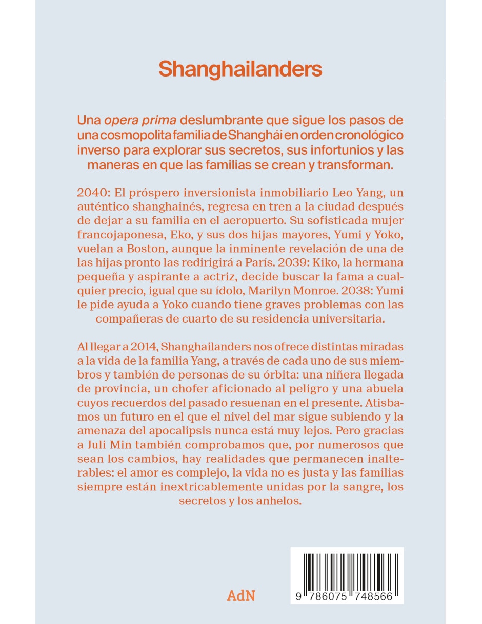 Libro Shanghailanders de Juli Min 2
