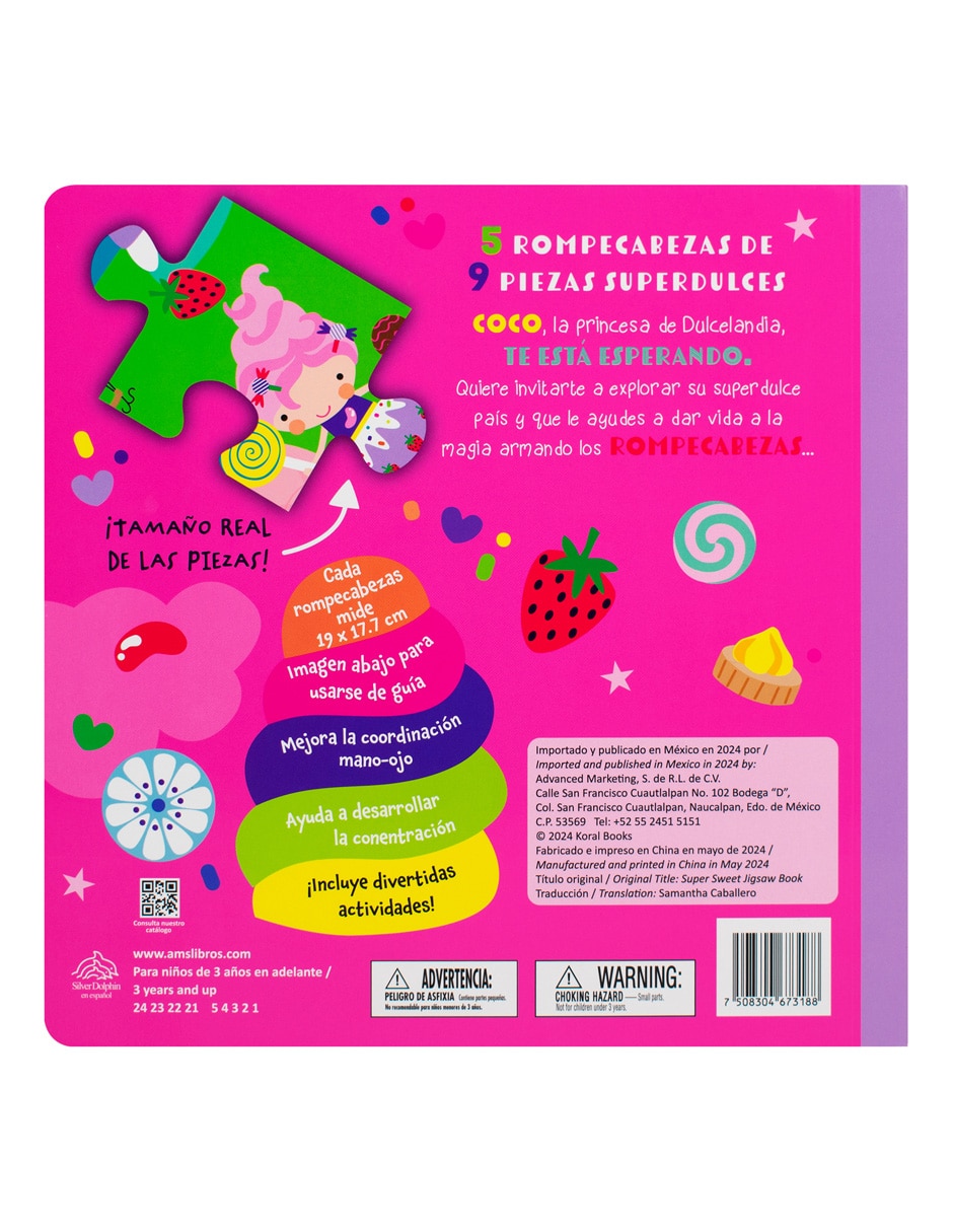 Libro de rompecabezas dulcelandia de Silver Dolphin 2