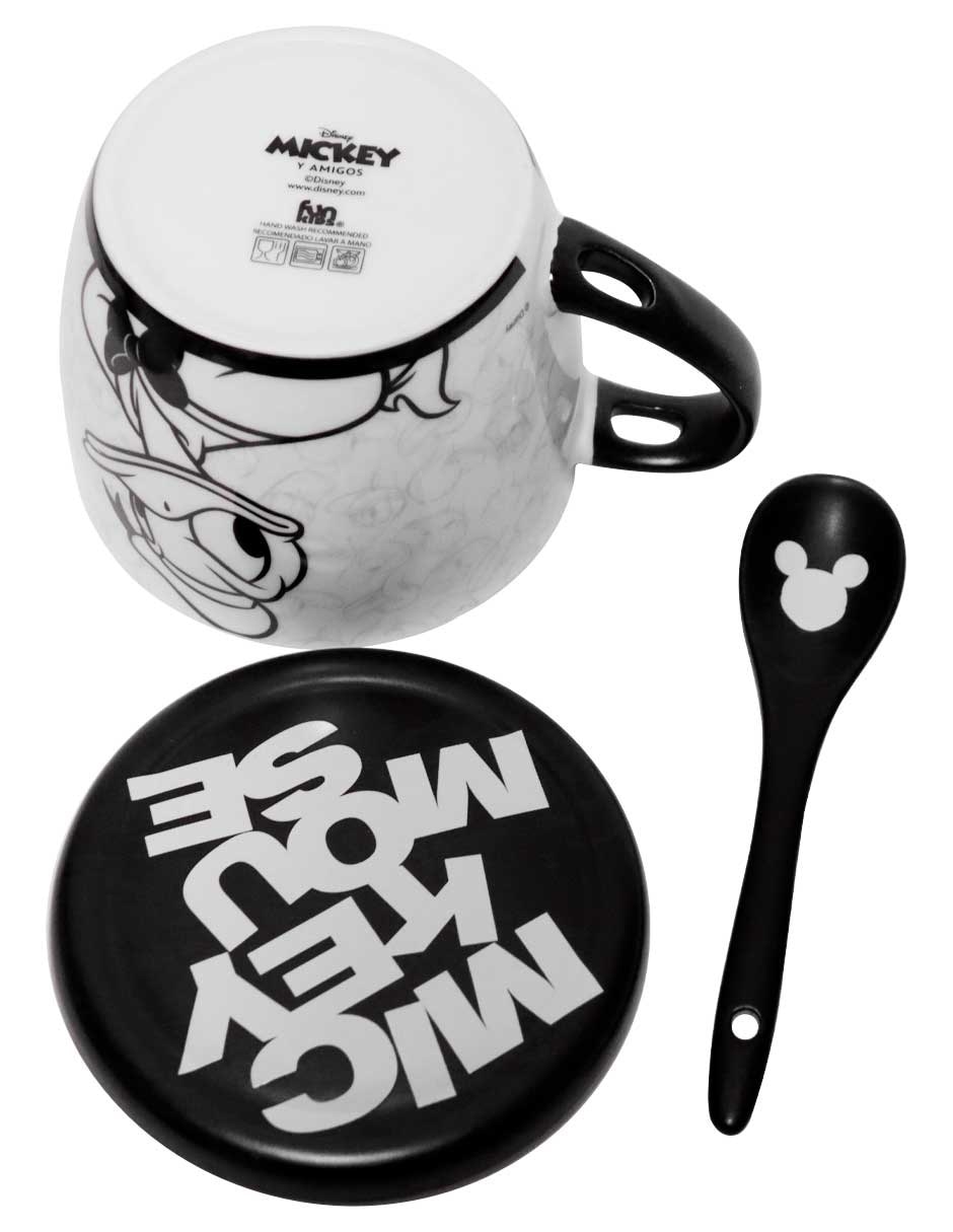 Taza con tapa Mickey 3 piezas 4