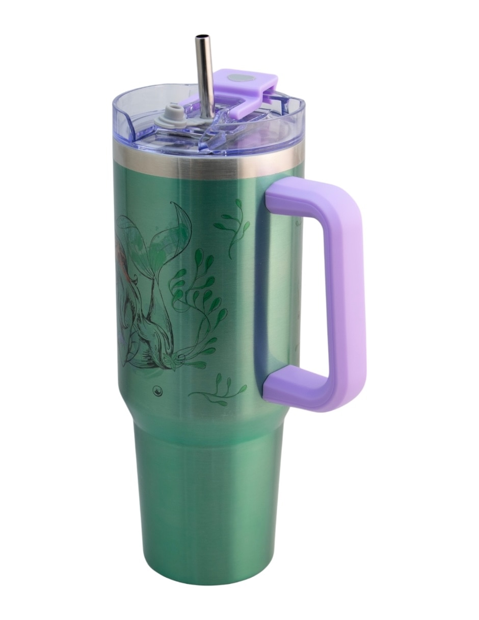 Termo de acero inoxidable La Sirenita con tapa rosca 1.2 L 3