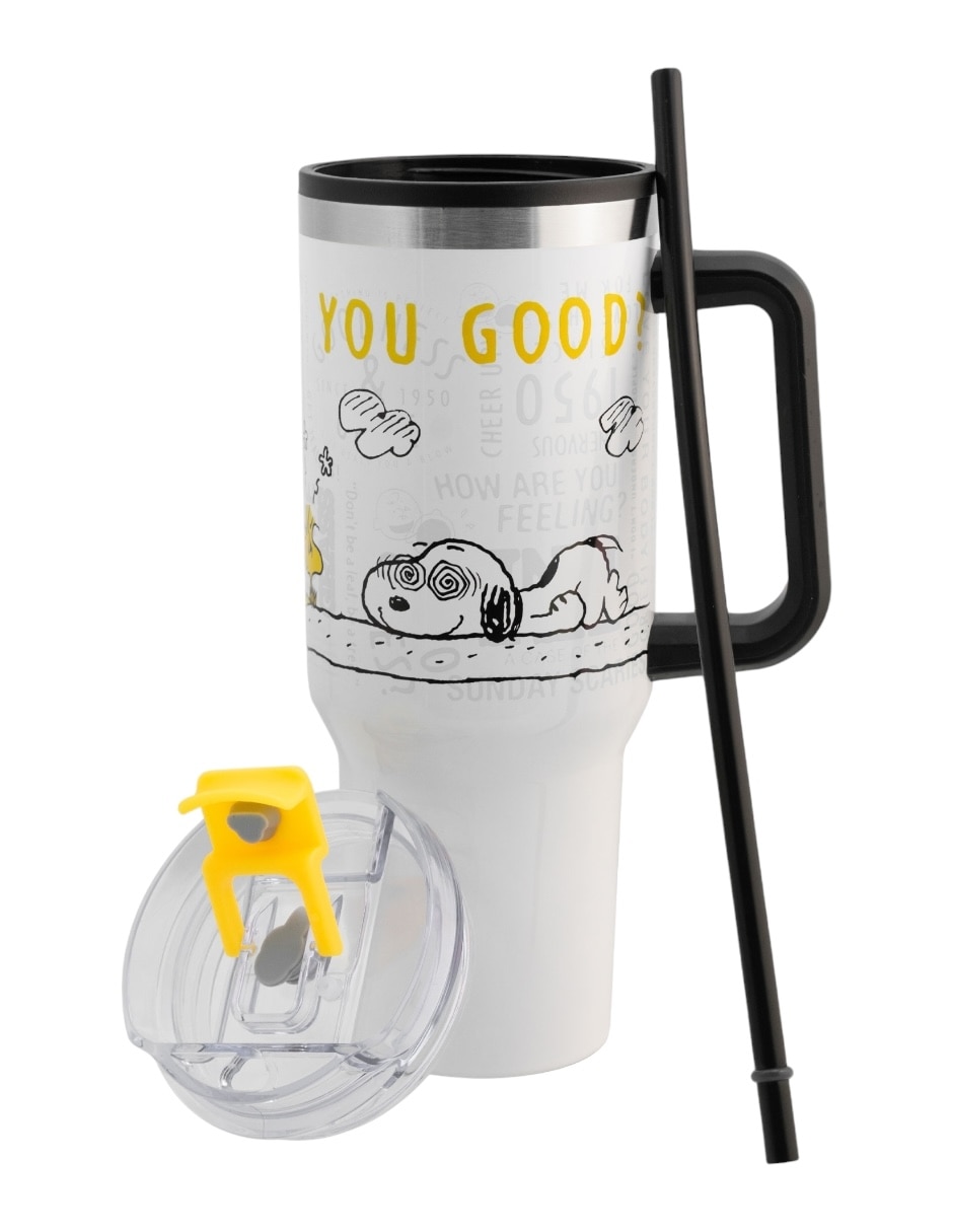 Termo de acero inoxidable Snoopy con tapa rosca 1.2 L 3