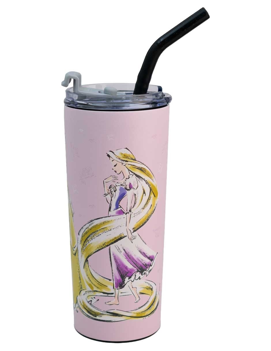 Termo de acero inoxidable Princesas con tapa rosca 500 ml 3