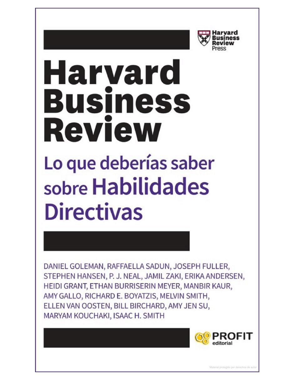 Libro Lo que deberías saber sobre Habilidades Directivas. Harvard Business Review de Autores varios HBR