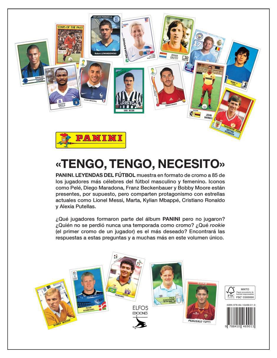 Libro Leyendas del Fútbol Panini. Los mejores cromos de fútbol del mundo de Greg Lansdowne 2