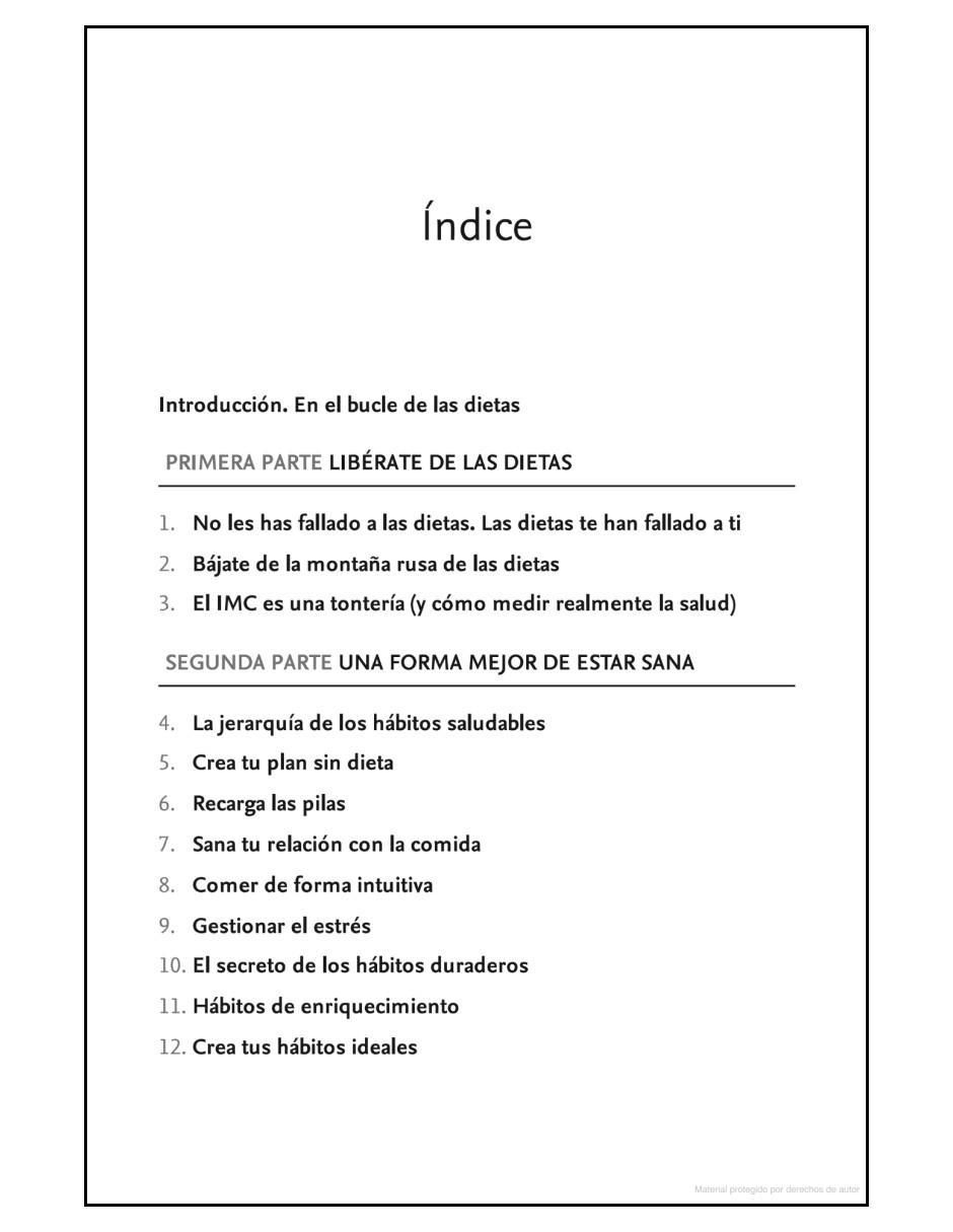 Libro Tu peso no es el problema. Hábitos saludables para prescindir de las Dietas de Lyndi Cohen 3