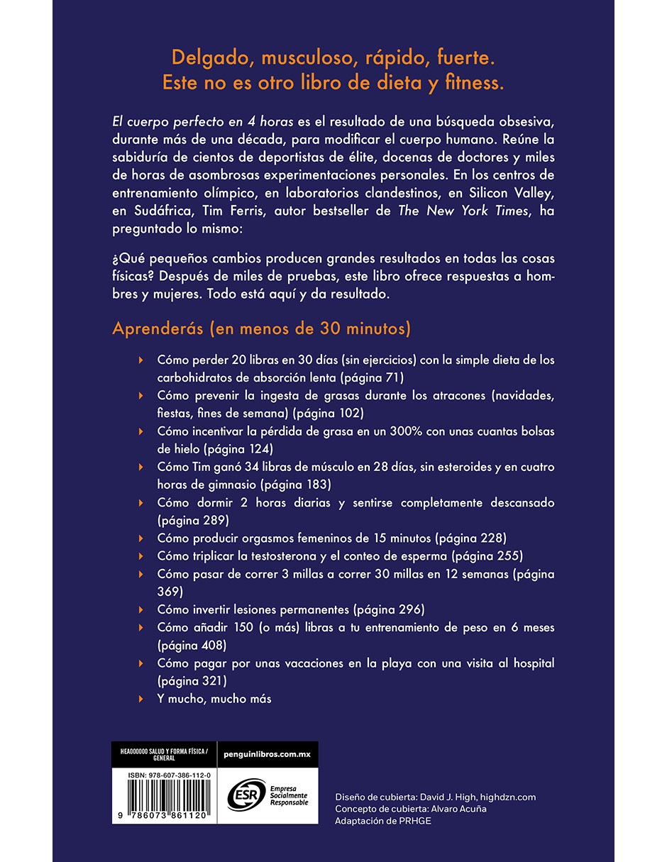Libro El cuerpo perfecto en 4 horas de Timothy Ferriss 2