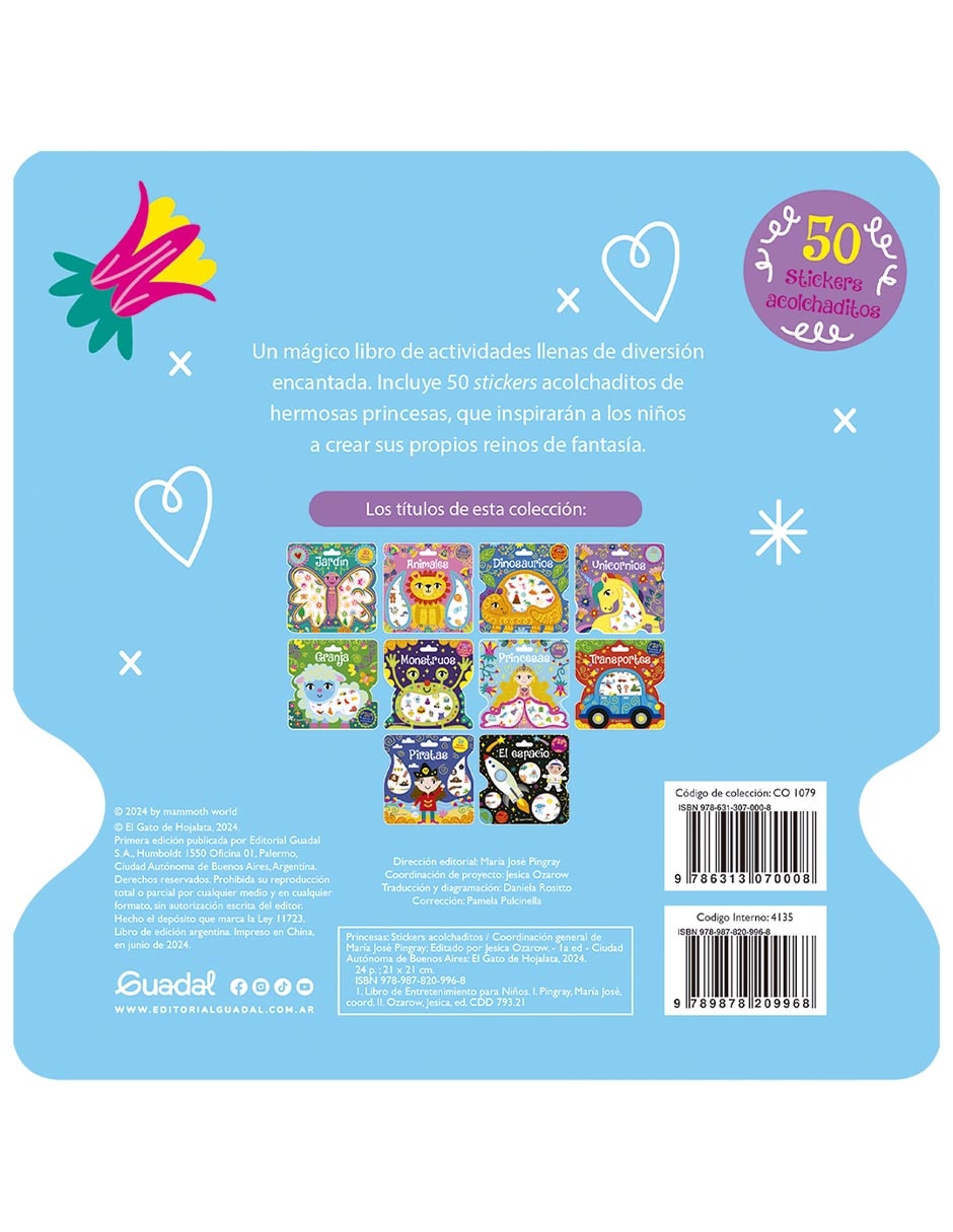 Libro Princesas-Stickers Acolchaditos de 2