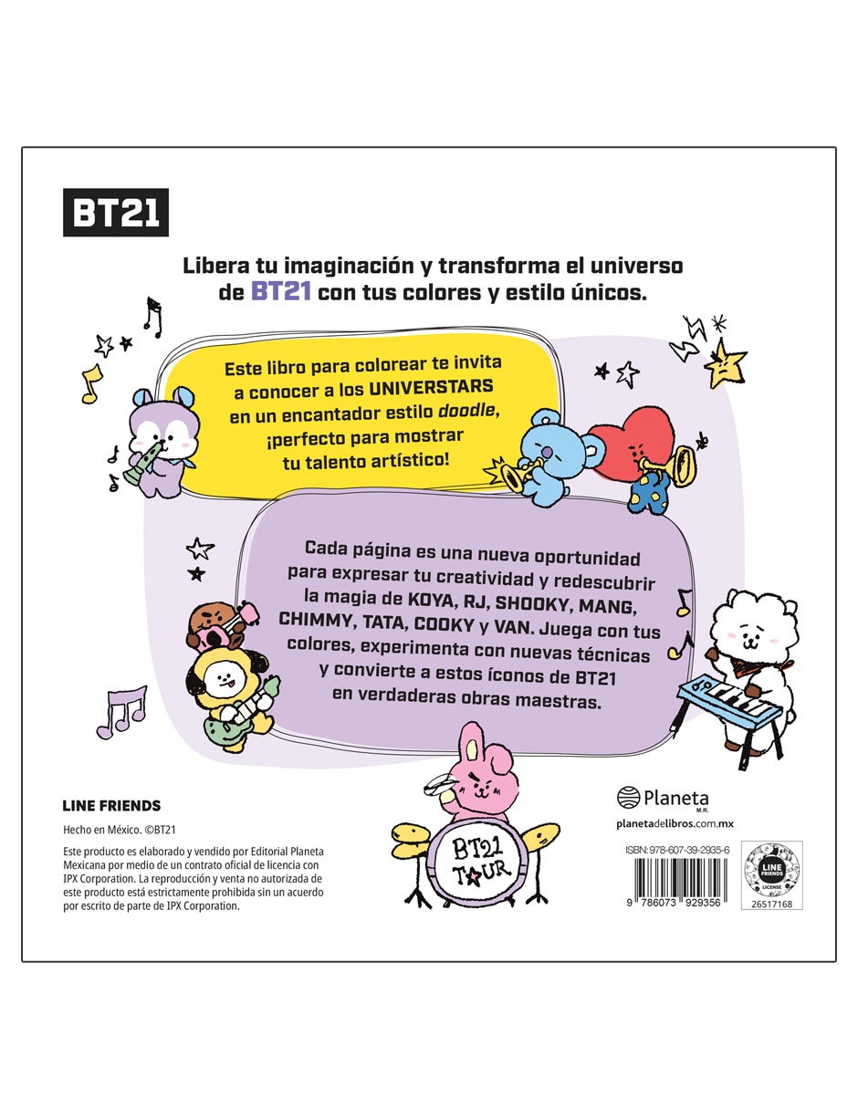 Libro BT21 Mi Pequeno Libro para Colorear de Line Friends Inc 2