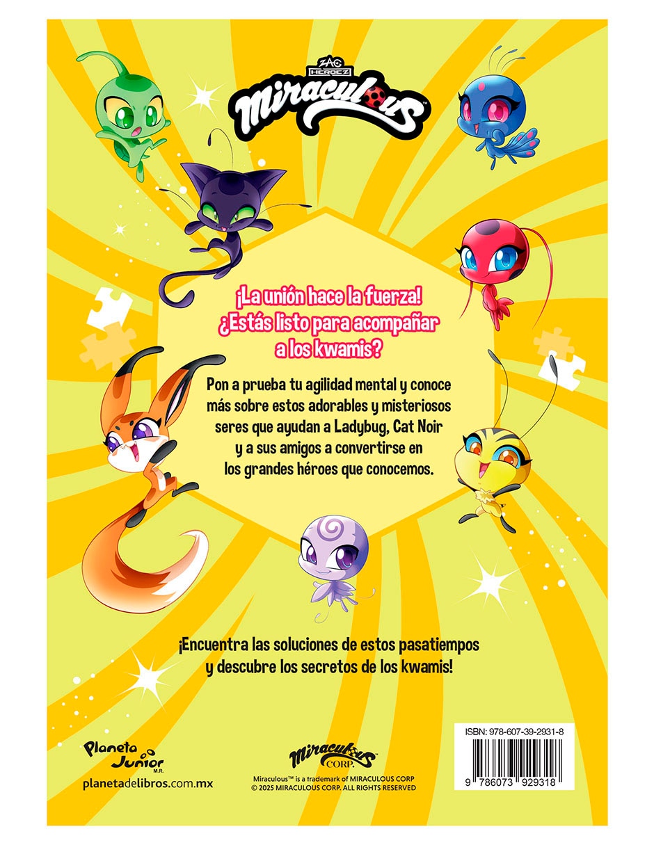 Libro Ladybug juegos de kwamis de Miraculous 2