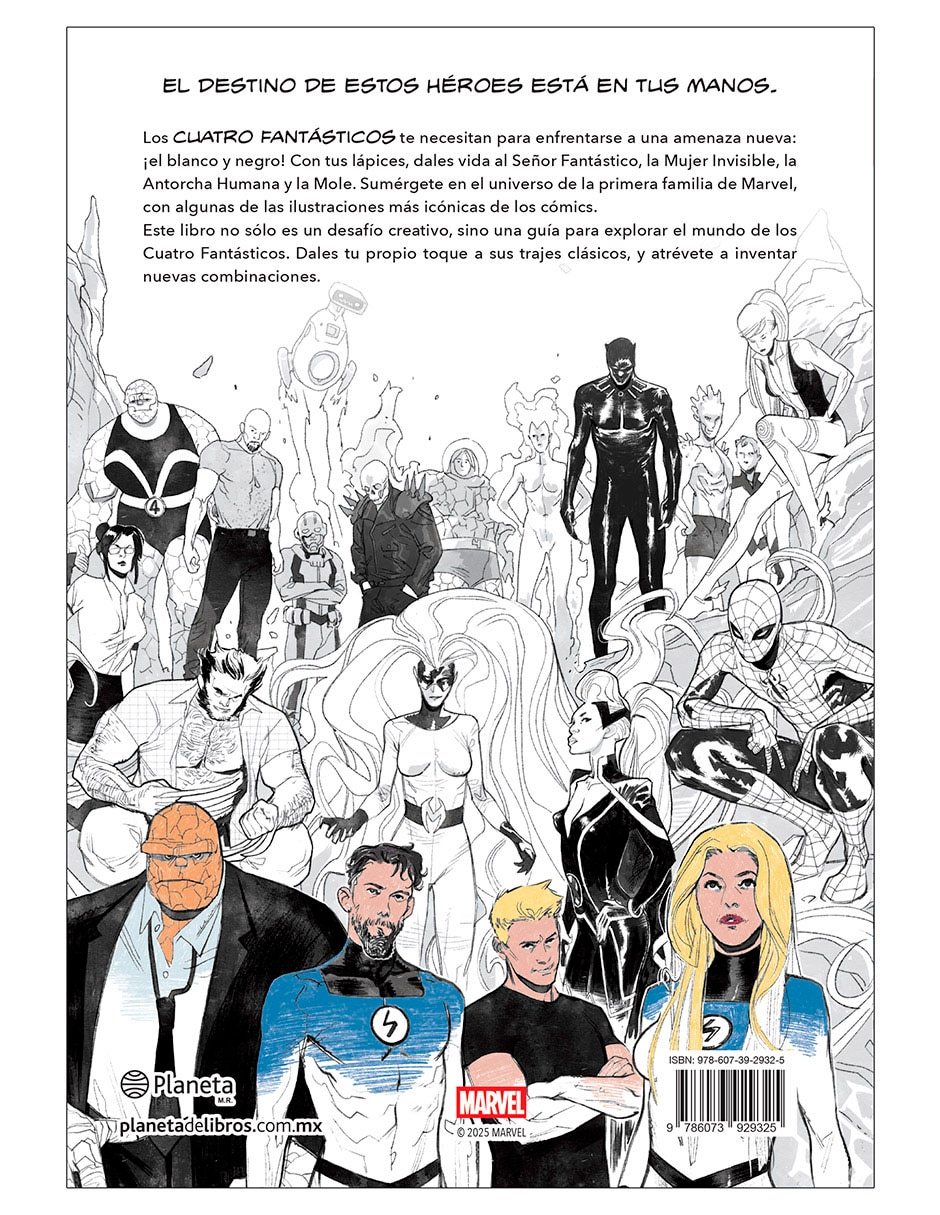Libro Los Cuatro Fantasticos Libro Oficial para Colorear de Marvel 2