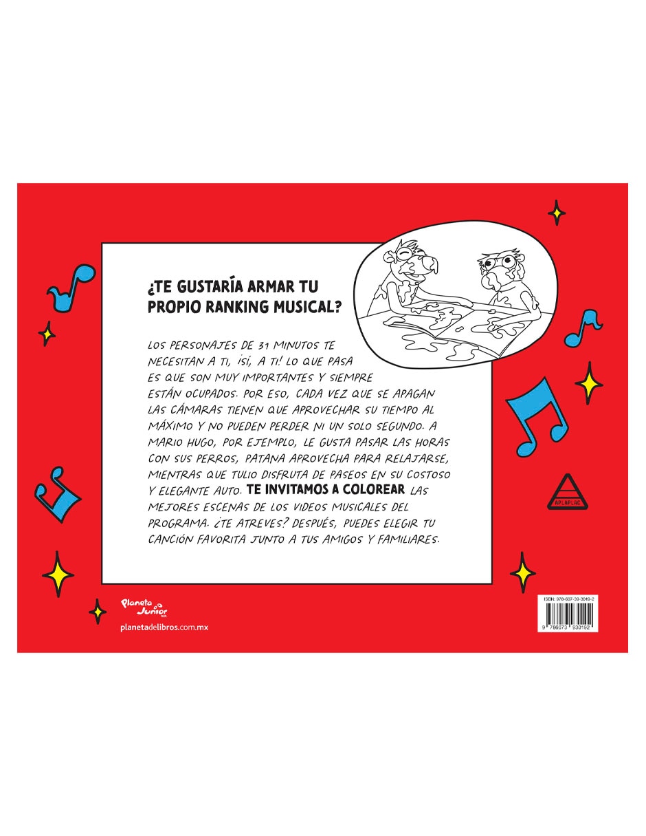 Libro Ranking Top para Pintar de 31 minutos 2