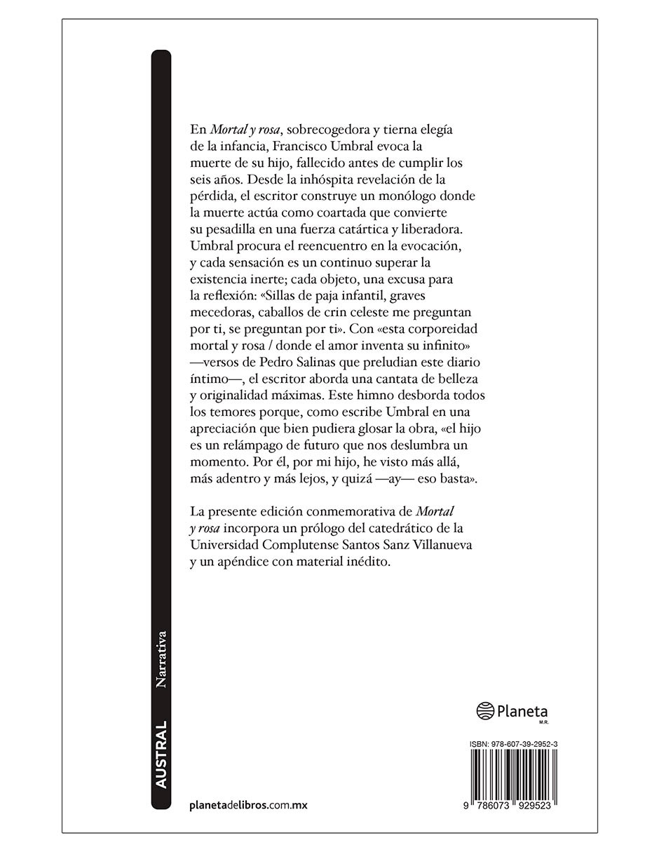 Libro Mortal y Rosa Edicion 50º Aniversario de Francisco Umbral 3