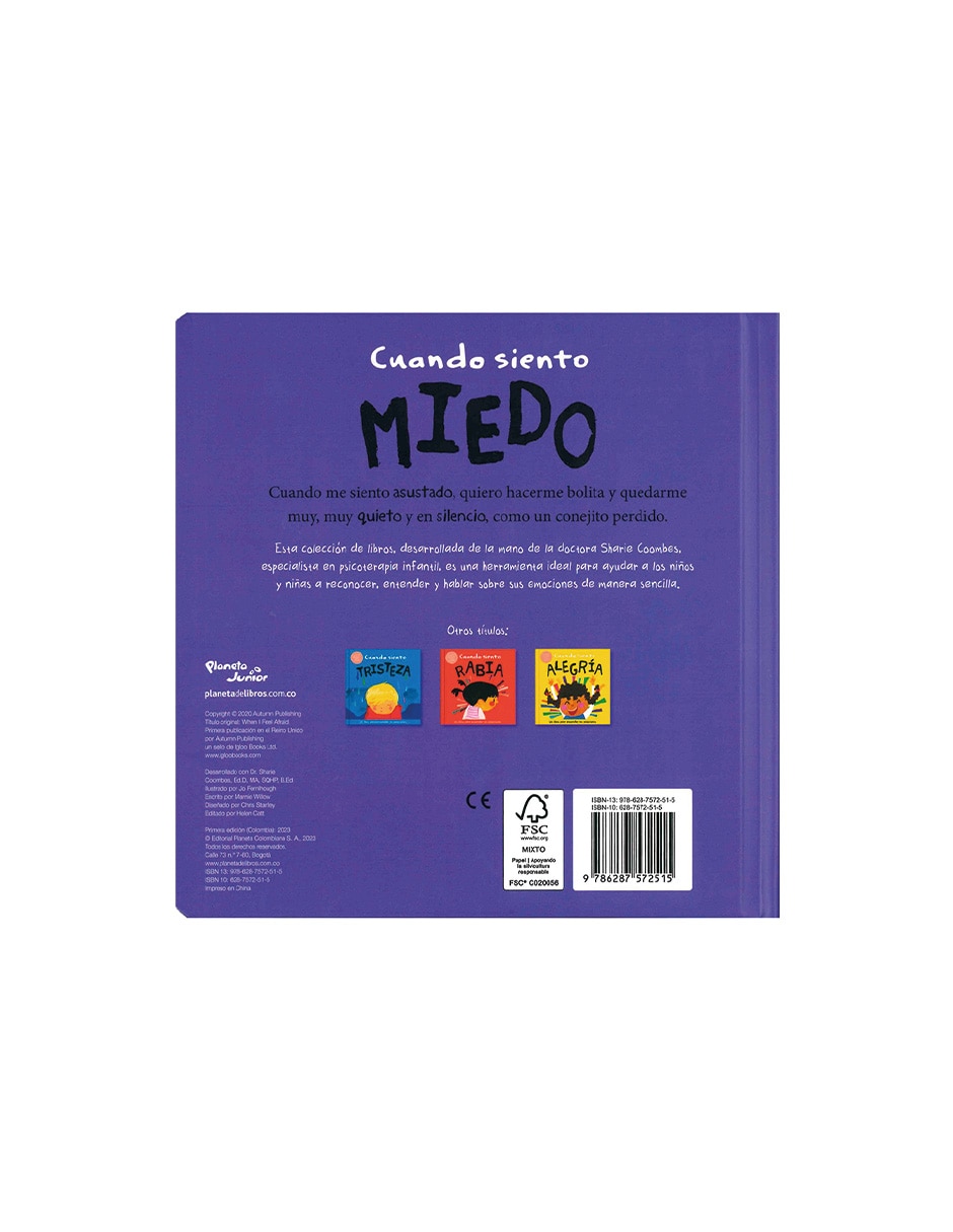 Libro Cuando siento miedo. Un libro sobre emociones junior 2