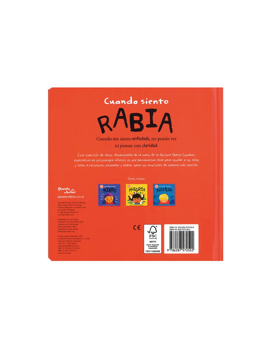 Libro Cuando siento rabia. Un libro para entender las emociones de junior 3