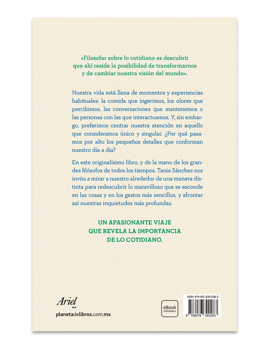 Libro Filosofía para todos los días de Tania Sánchez 2