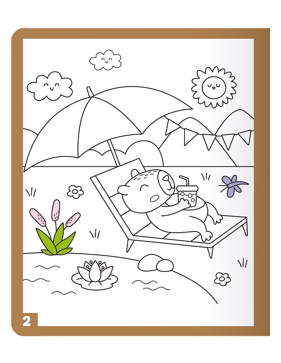 Libro Mágico para colorear Capibaras de 3