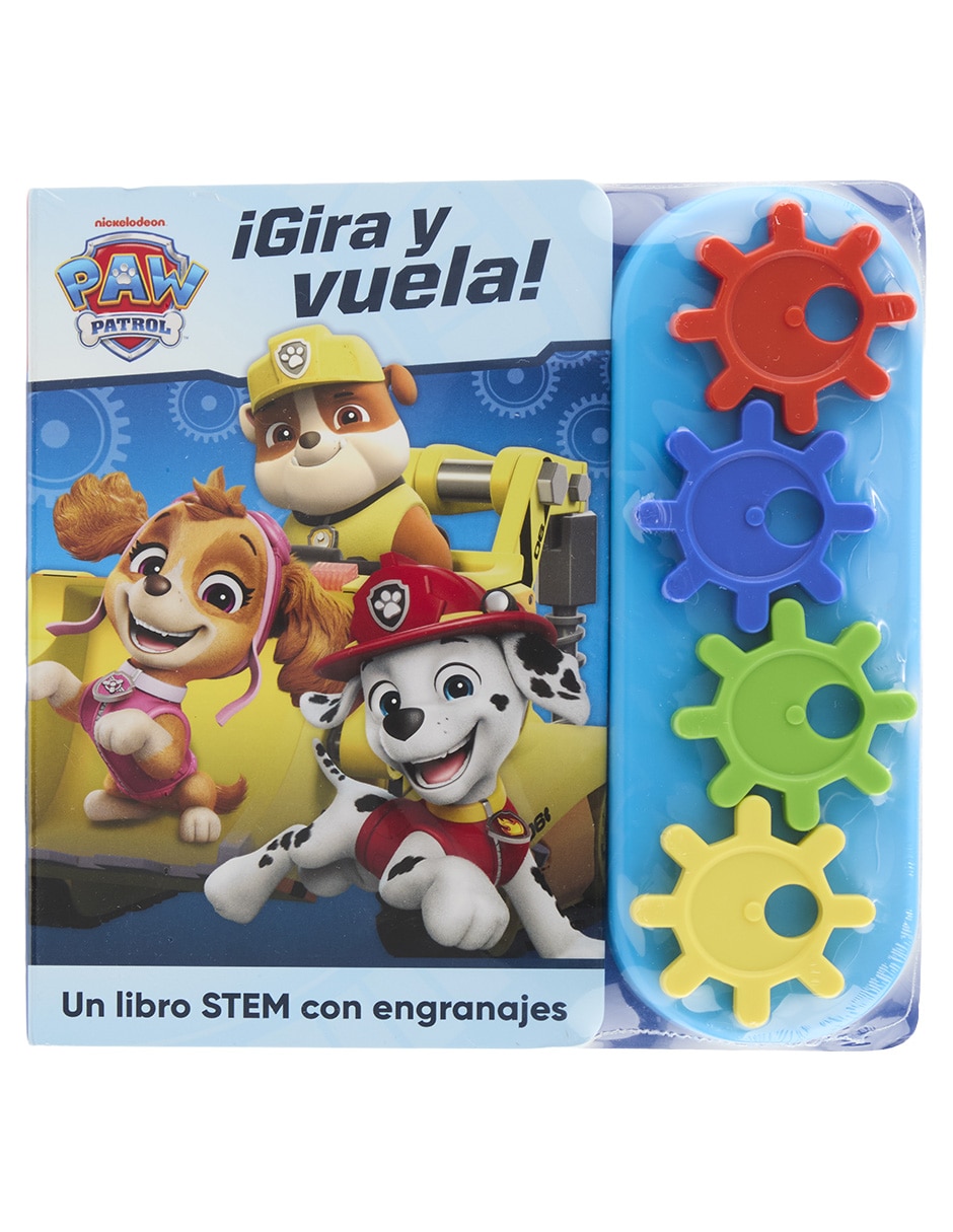 Libro Paw Patrol gira y vuela con engranajes de Pi Kids