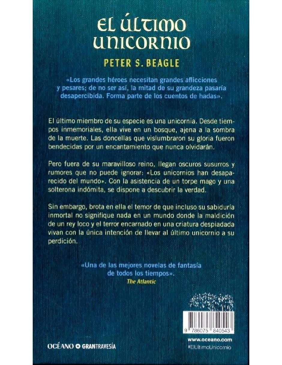 Libro Último Unicornio El de Beagle Peter S. 2