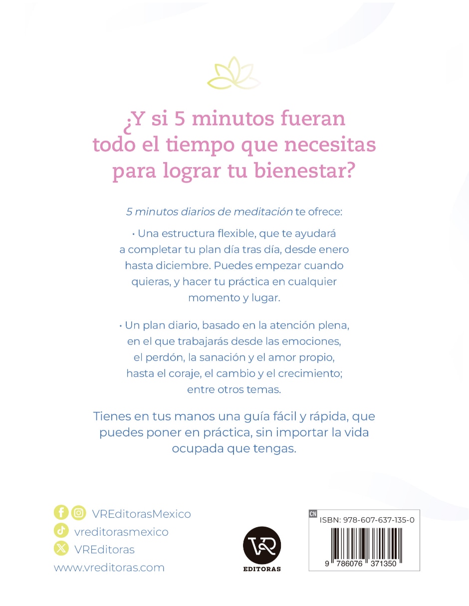 Libro 5 MINUTOS DIARIOS DE MEDITACIÓN de Sah D’Simone 2