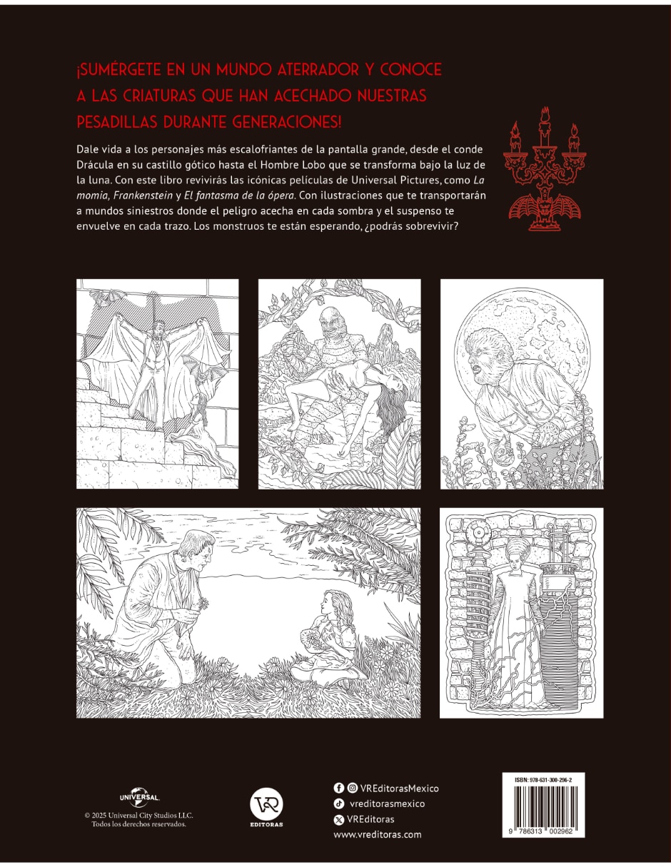 Libro UNIVERSAL MONSTERS. EL LIBRO OFICIAL PARA COLOREAR de Alan Robert 2