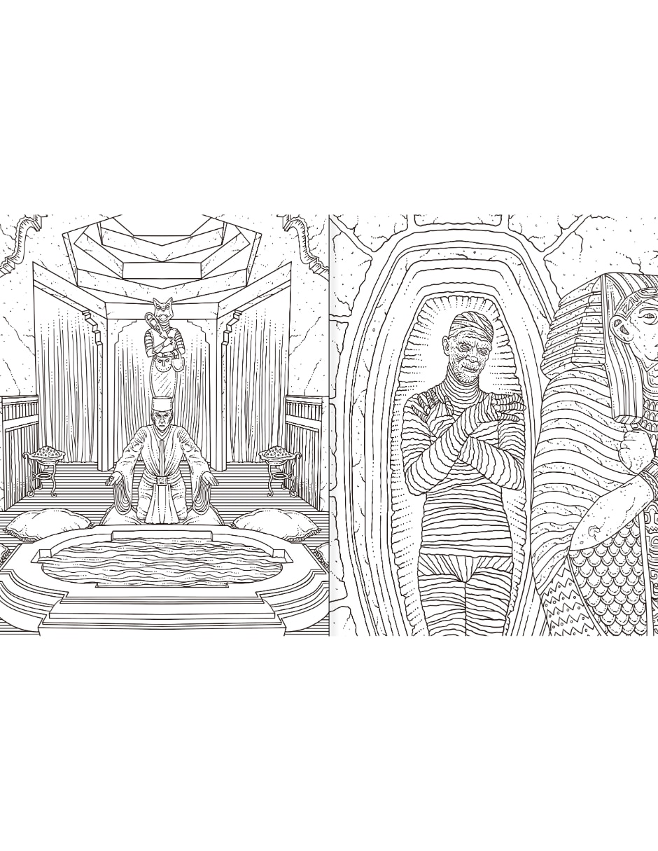 Libro UNIVERSAL MONSTERS. EL LIBRO OFICIAL PARA COLOREAR de Alan Robert 4