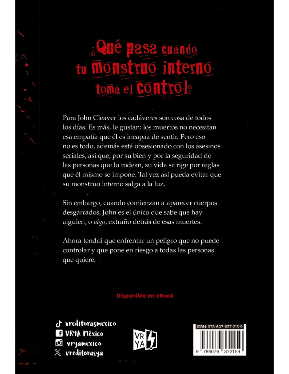 Libro No soy un Serial Killer de Dan Wells 2