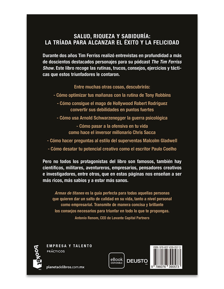 Libro Armas De Titanes de Tim Ferriss 2