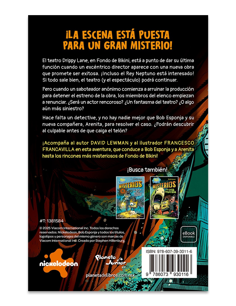 Libro Bob Esponja Misterios 3 Pánico Escénico
de David Lewman 2