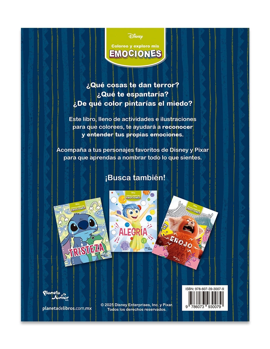 Libro Coloreo y exploro mis emociones Miedo de Disney 2