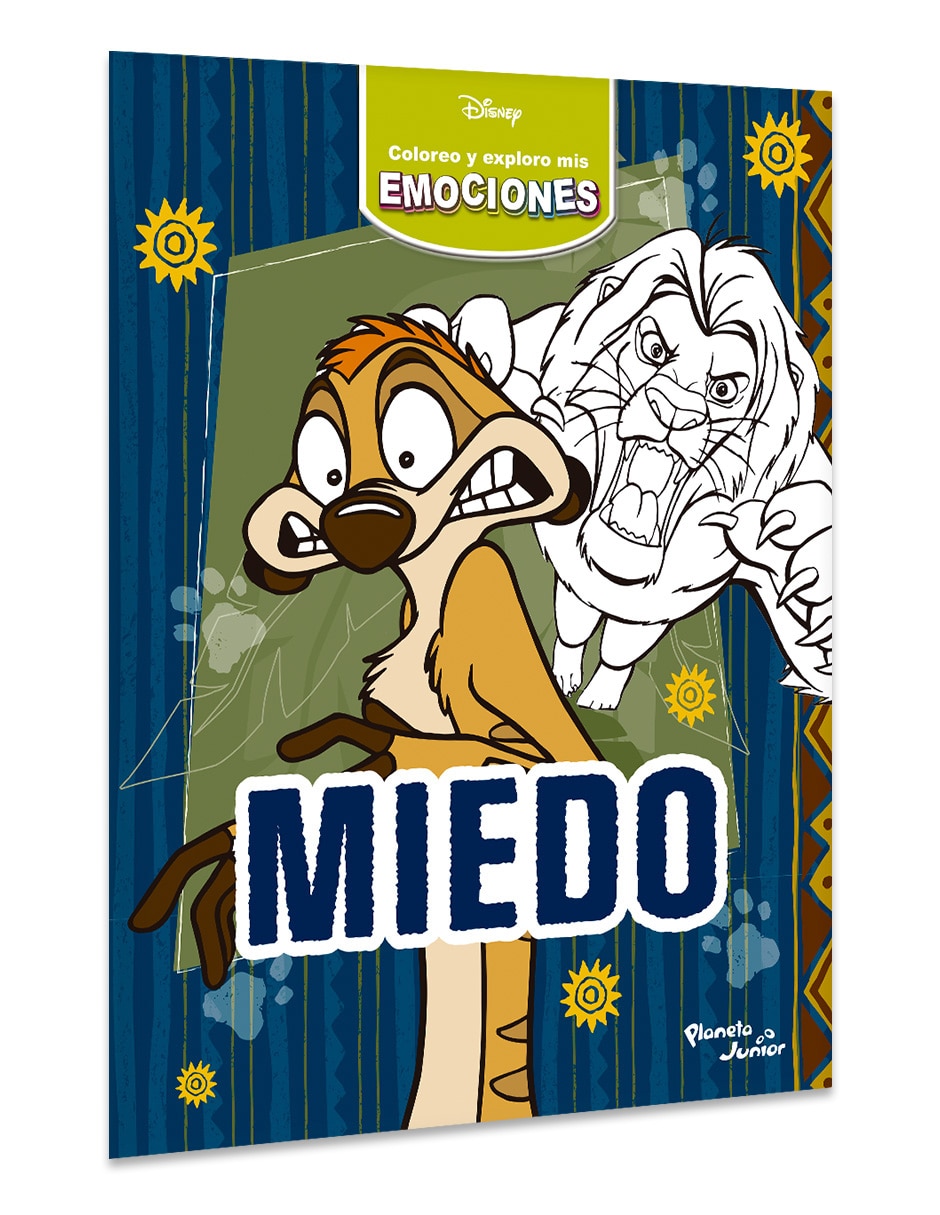 Libro Coloreo y exploro mis emociones Miedo de Disney 3