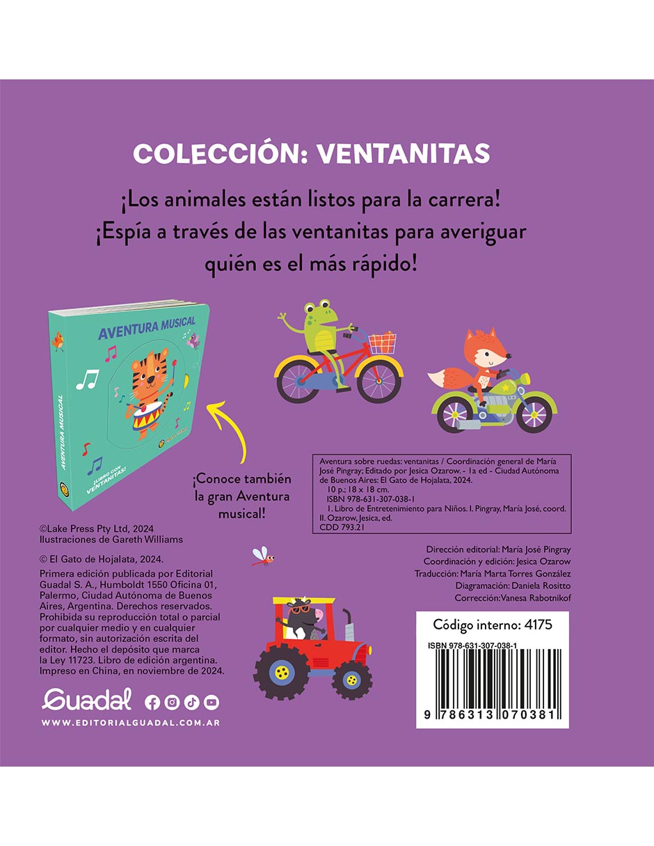 Libro Ventanitas-Aventura Sobre Ruedas de Varios Autores 2