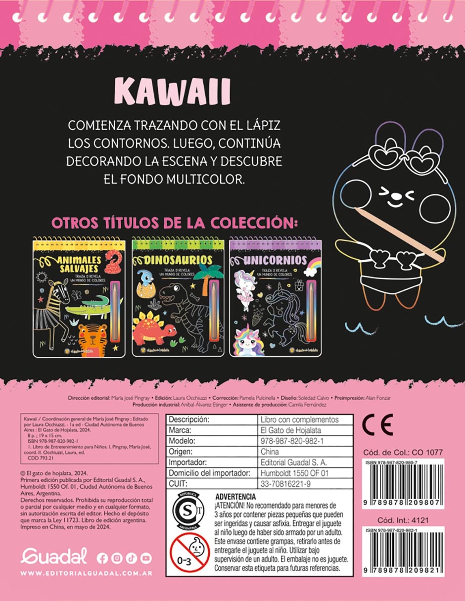 Libro Kawaii-Traza Y Crea de 2