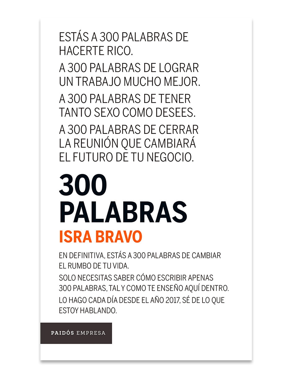 Libro 300 Palabras de Isra Bravo