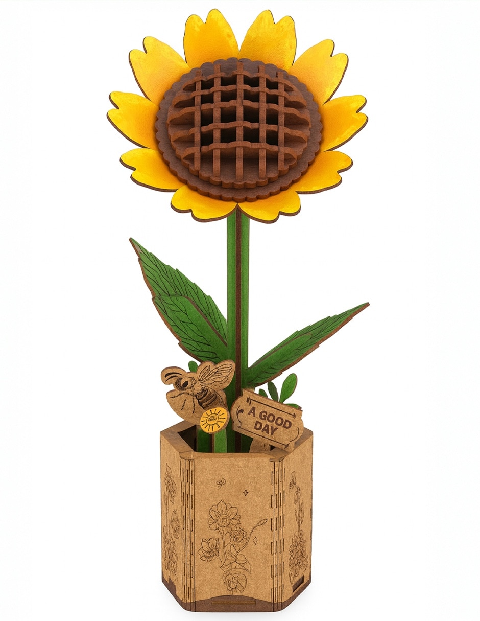 Rompecabezas 3D flores Coleccionable de girasol 85 piezas 3