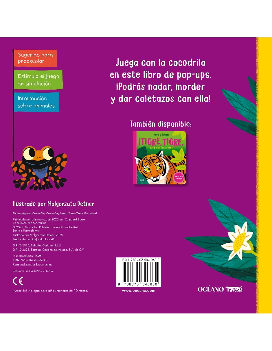 Libro ¡Cocodrila, Cocodrila, Qué Poderosa Mordida! (Divertidos Pop-Ups) de Books Priddy 2