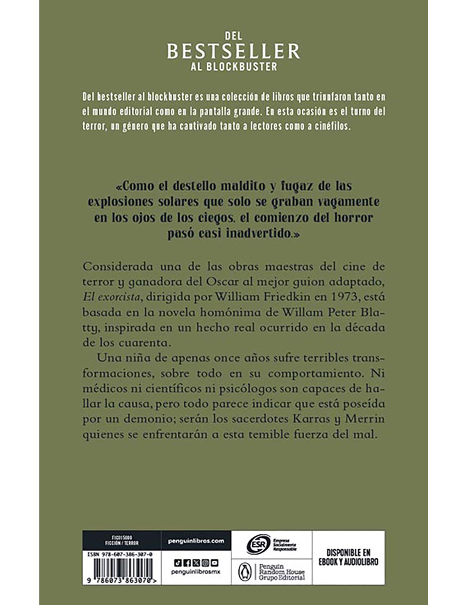 Libro El Exorcista de William Peter Blatty 2