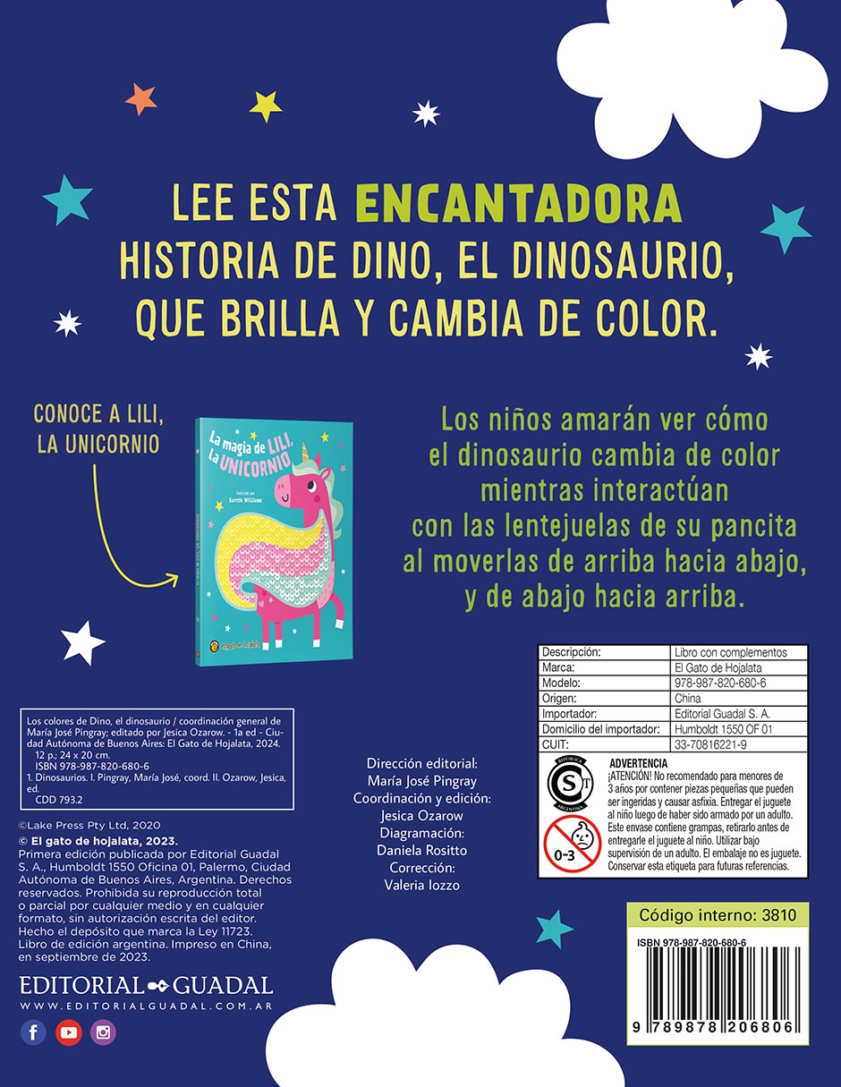 Libro Los Colores De Dino, El Dinosaurio de 2