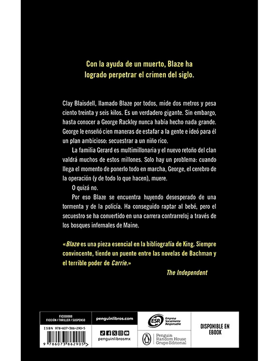 Libro Blaze de Stephen King 2