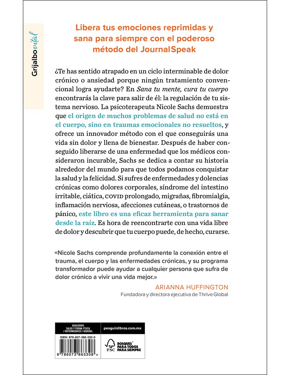 Libro Sana Tu Mente, Cura Tu Cuerpo de Nicole J. Sachs 2