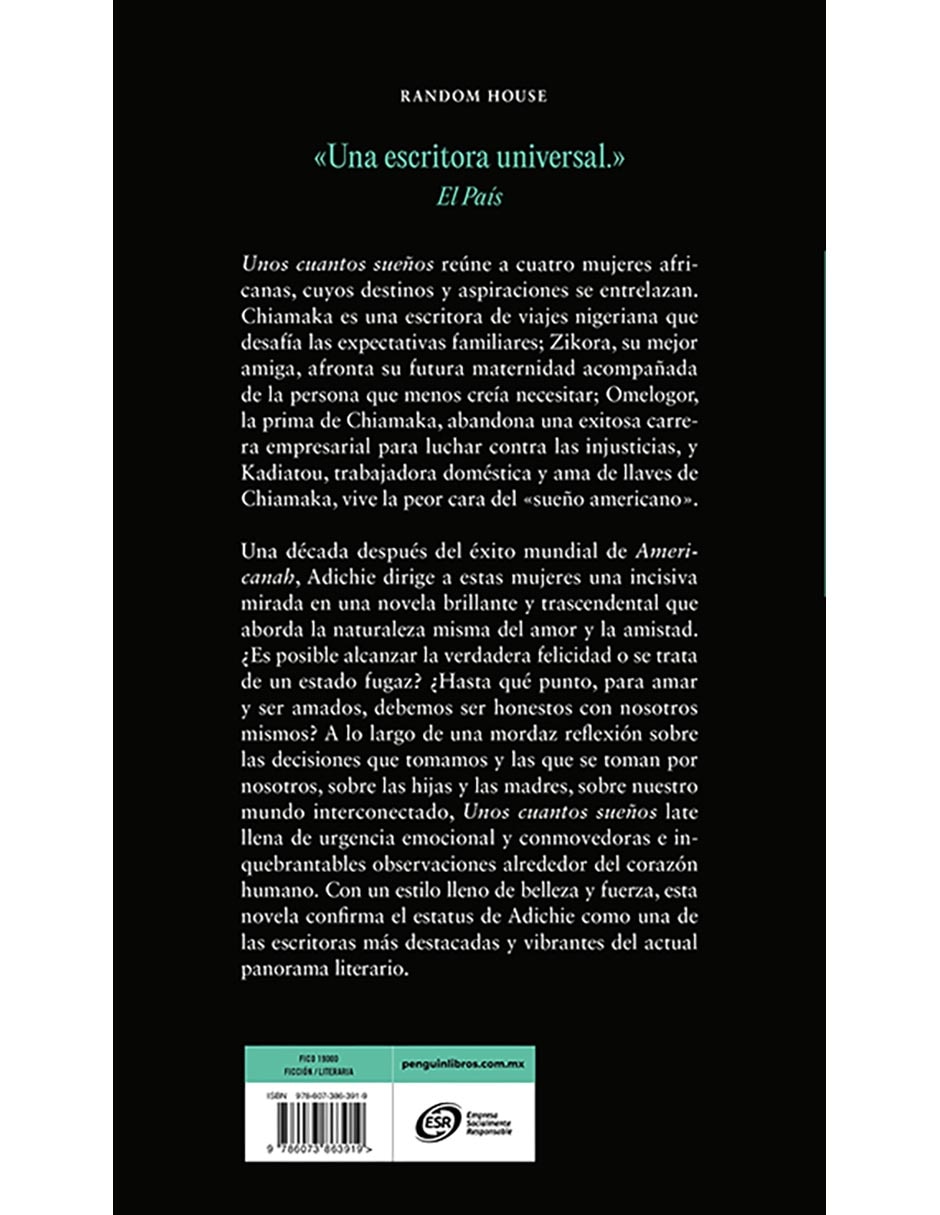 Libro Unos Cuantos Sueños de Chimamanda Ngozi Adichie 2