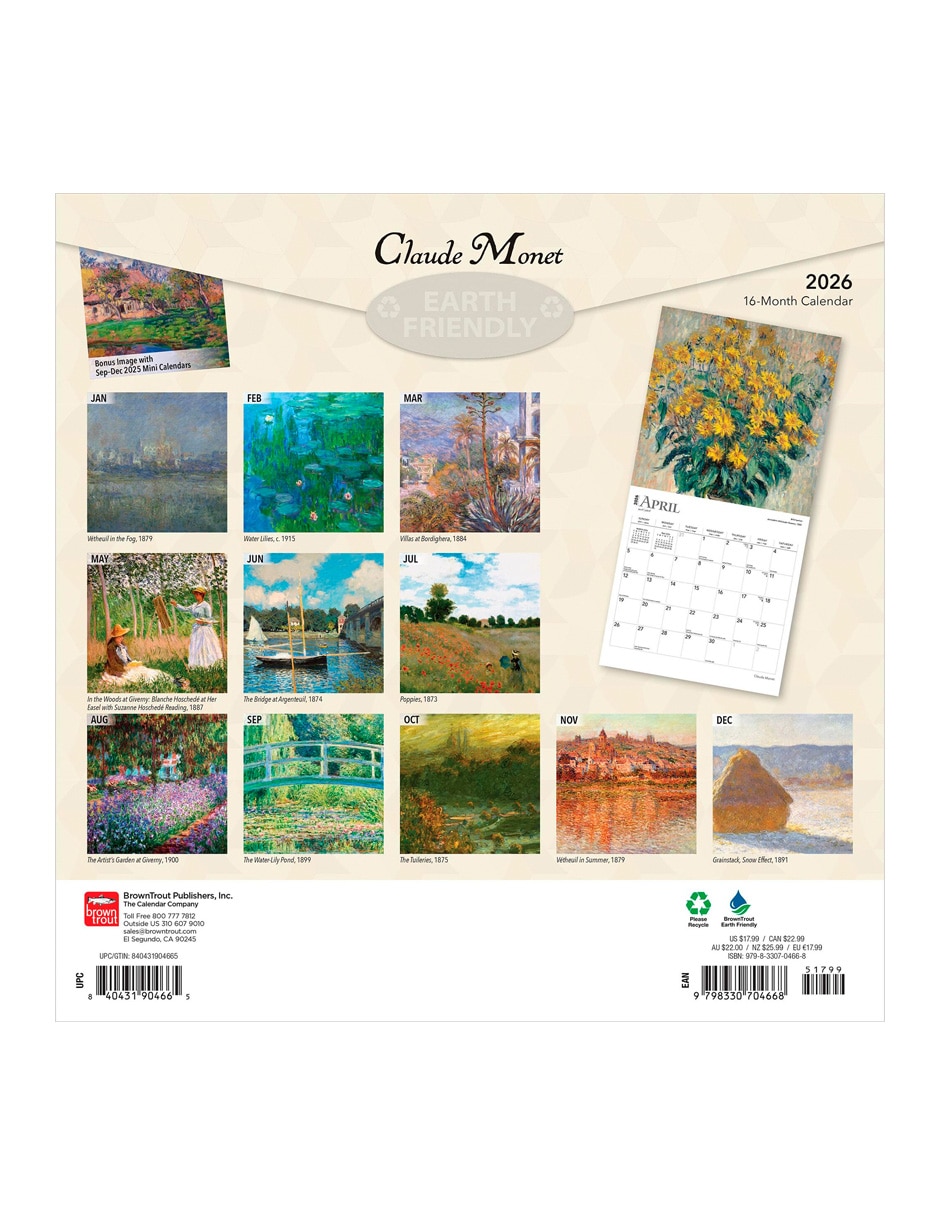 Calendario de pared Browntrout 2
