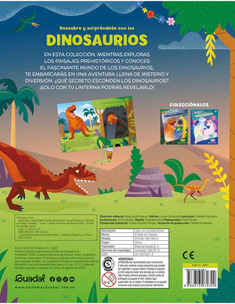 Libros Dinosaurios libros linterna de Editorial Guadal 2
